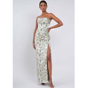 Matcha Sweetbriar Jacquard Fitted Strapless Style Kenna Size 10